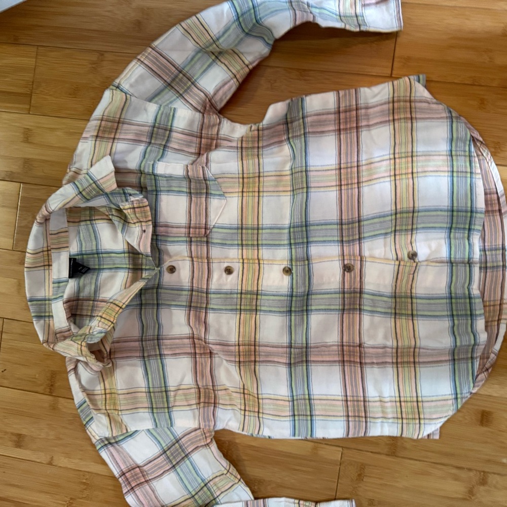 Girls Plaid Button-Up Shirt